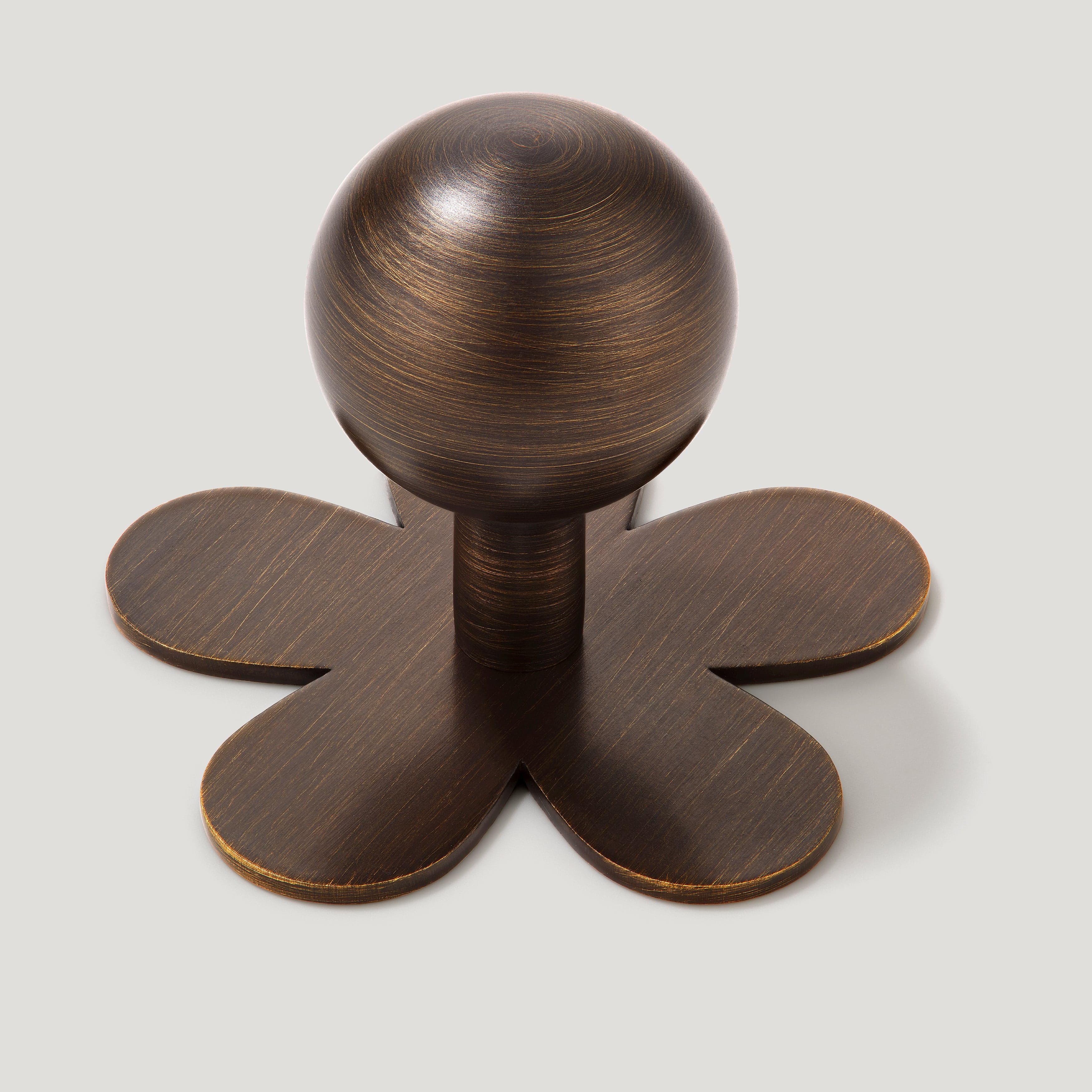 ADA Flower Knob Backplate - Antique Brass - Image 4