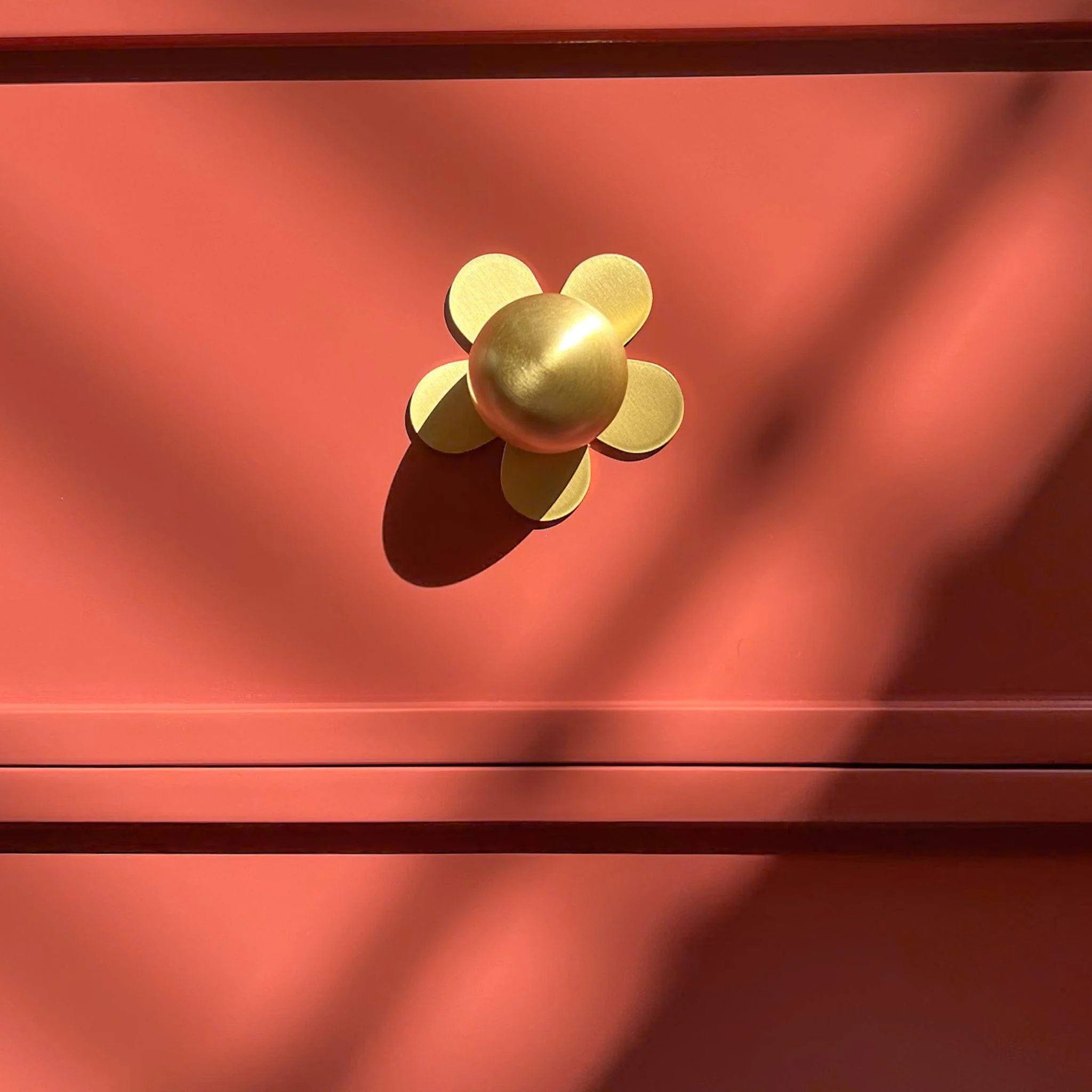 ADA Flower Knob Backplate - Brass - Image 4