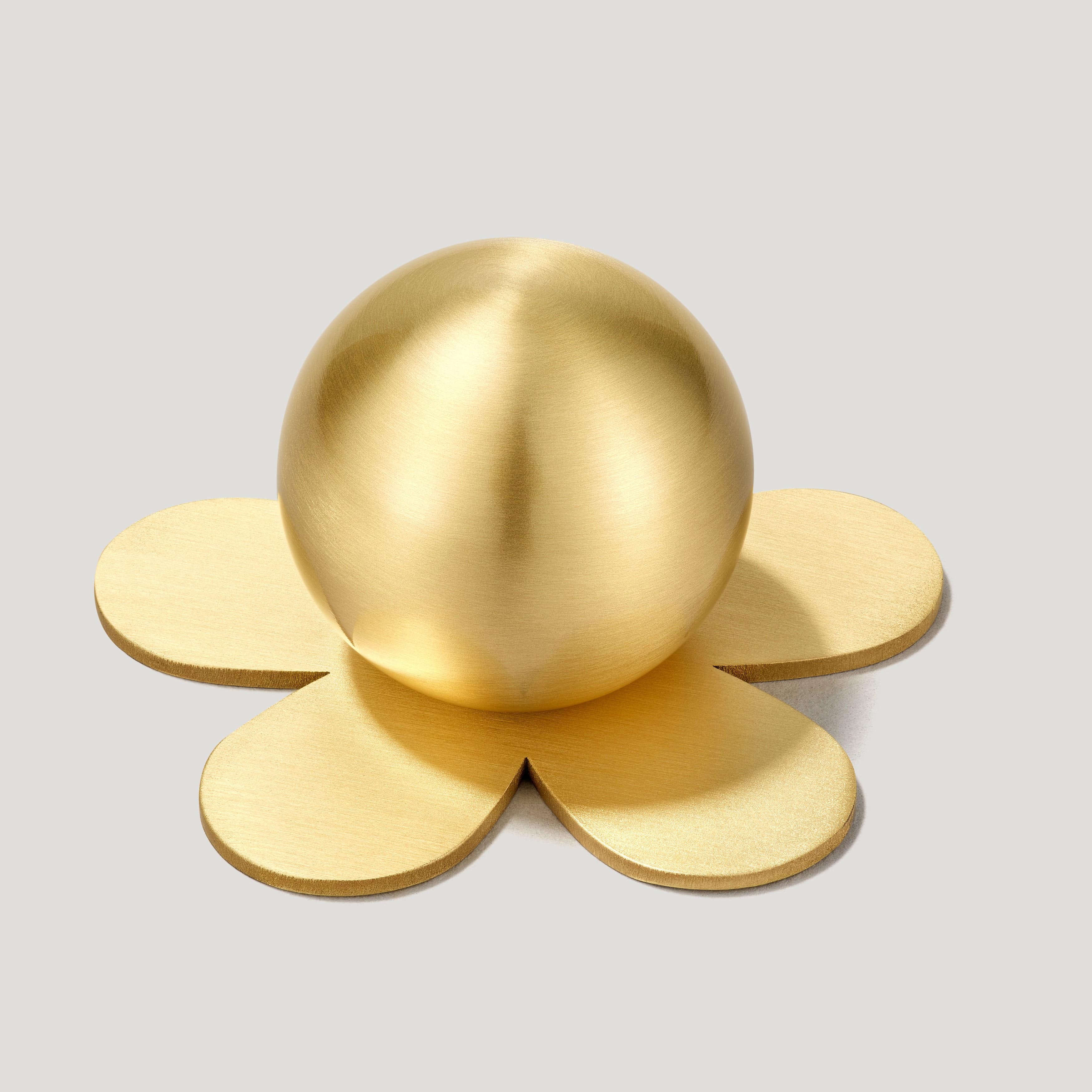 ADA Flower Knob Backplate - Brass - Image 6