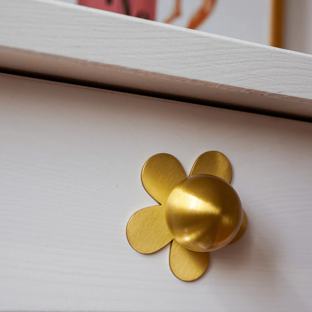 ADA Flower Knob Backplate - Brass - Image 7