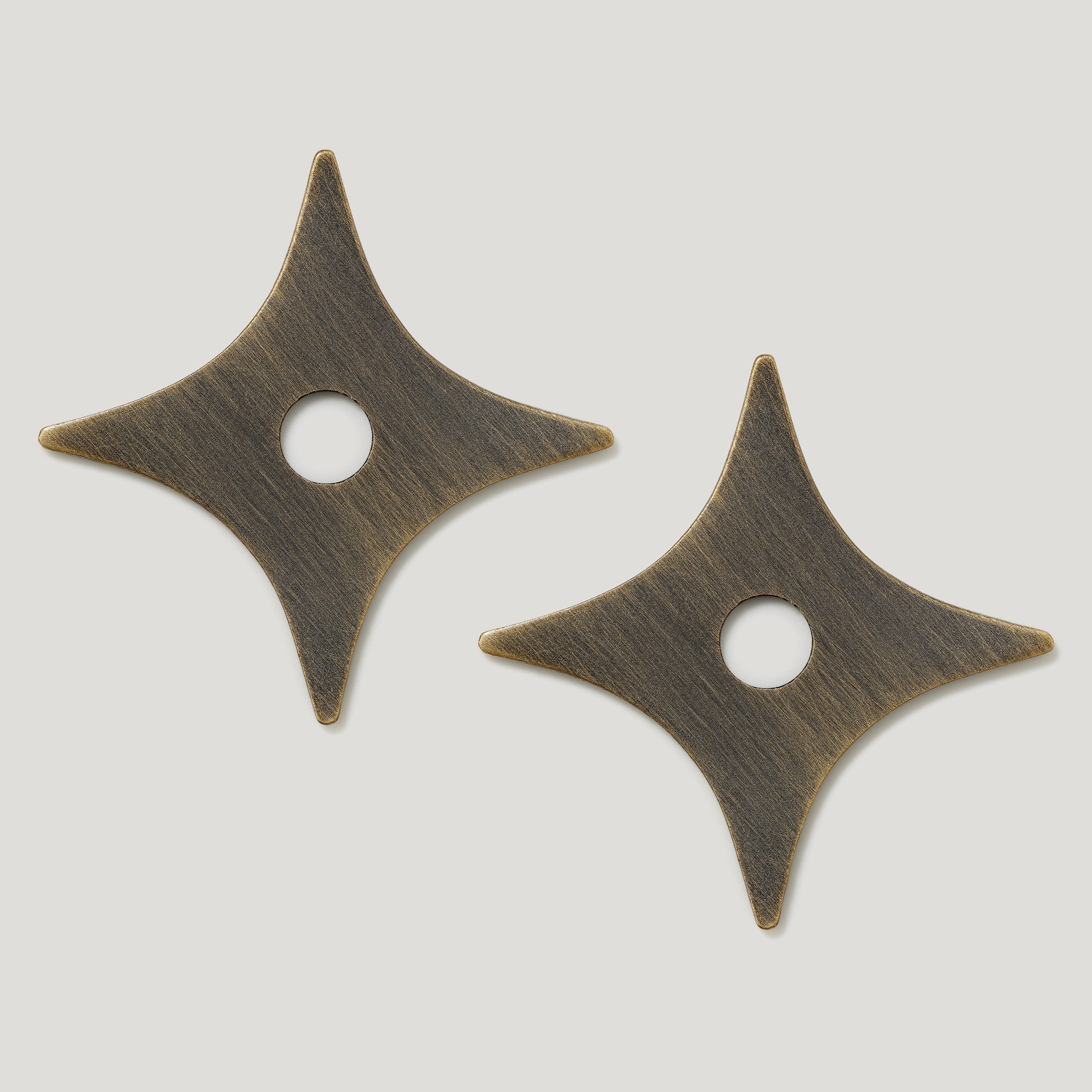 ADA Pull with Star Backplates - Antique Brass - Image 4