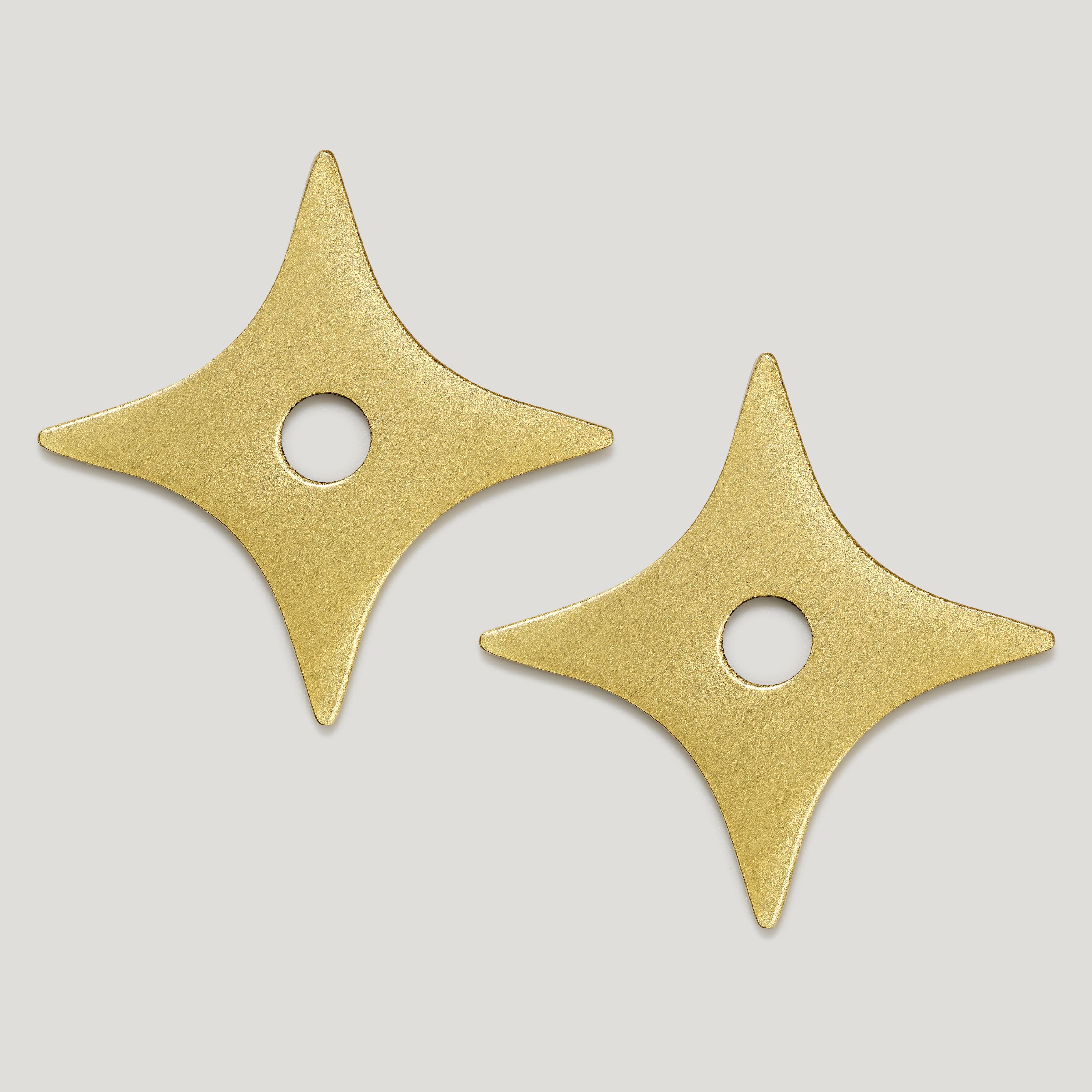 ADA Pull with Star Backplates - Brass - Image 4