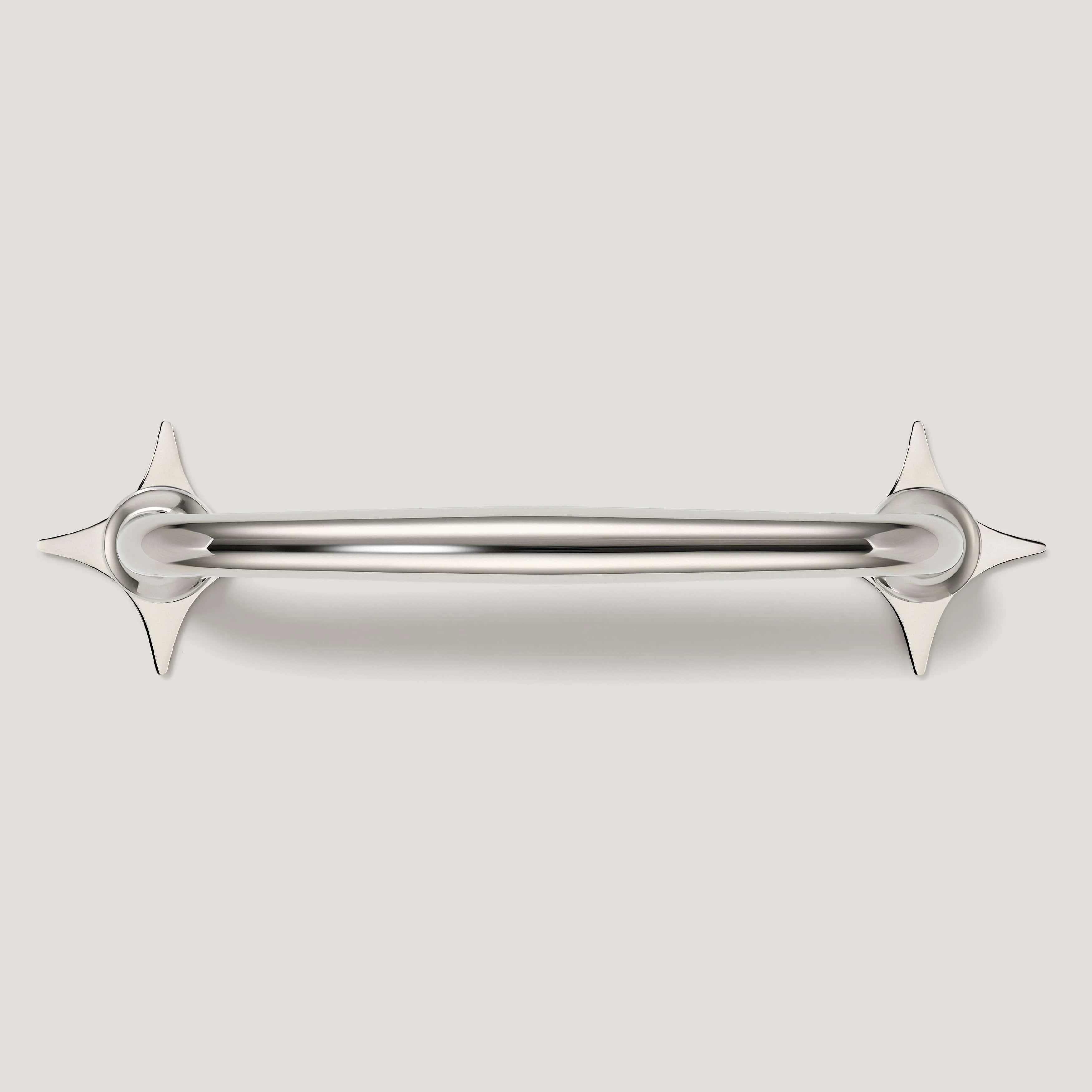 ADA Pair of Small Star Pull Backplates - Polished Nickel - Image 4