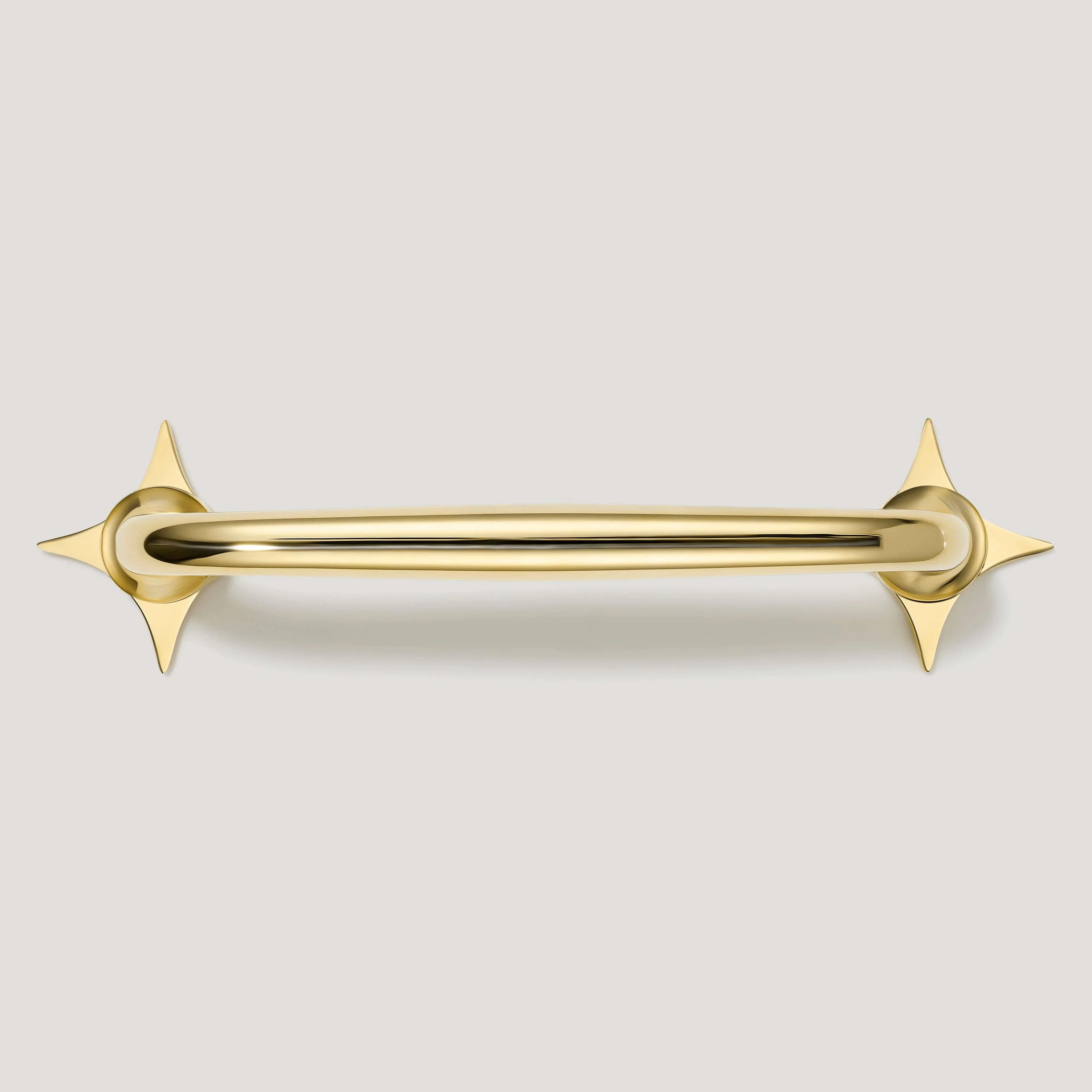 ADA Pair of Small Star Pull Backplates - Unlacquered Brass - Image 4