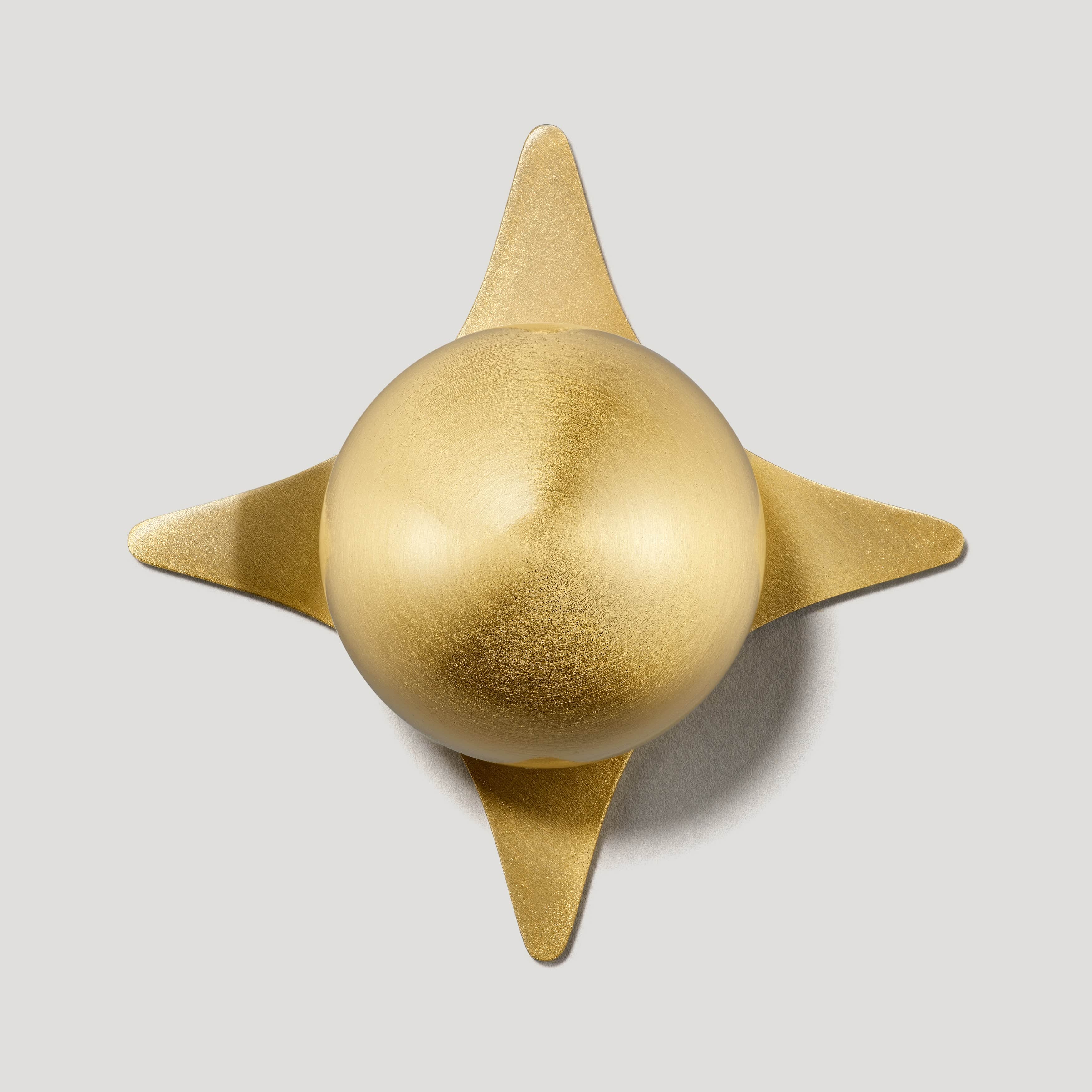 ADA Star Knob Backplate - Brass - Image 3
