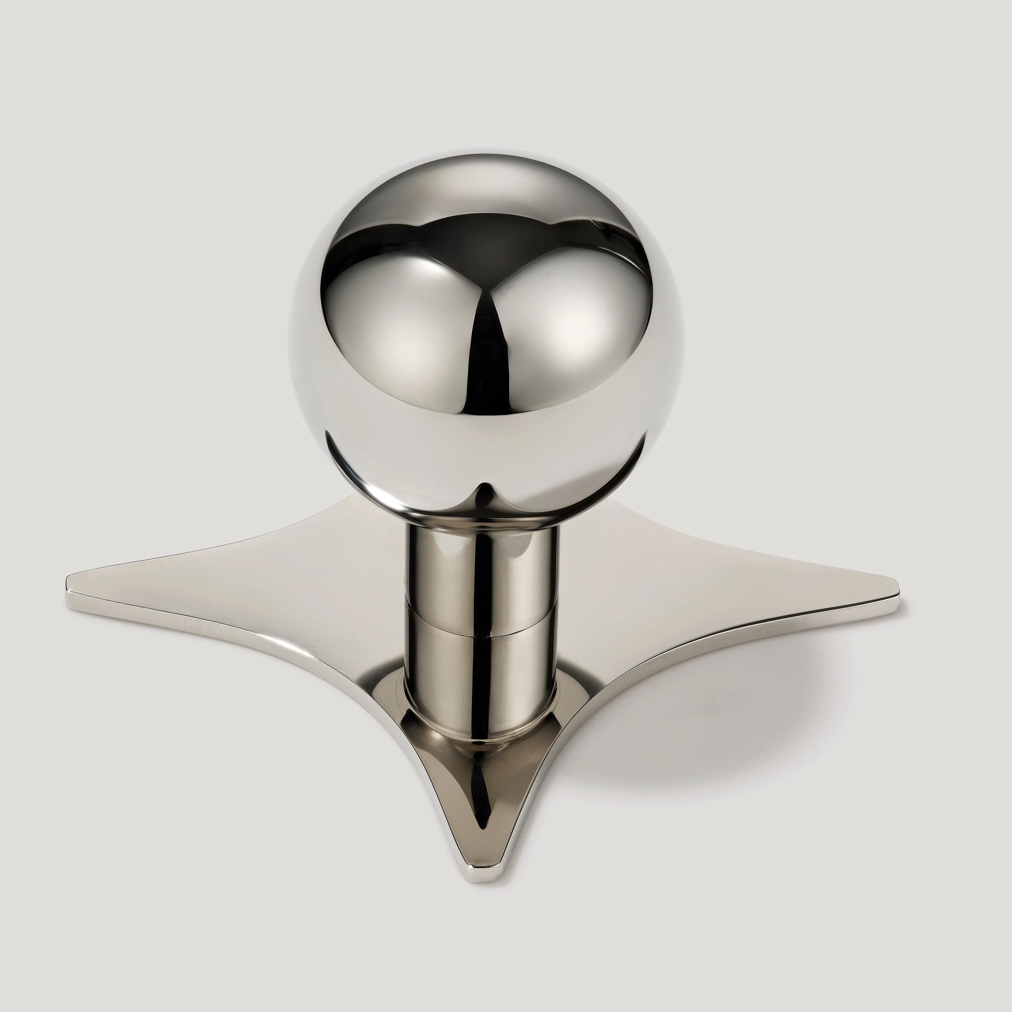 ADA Star Knob Backplate - Polished Nickel - Image 3