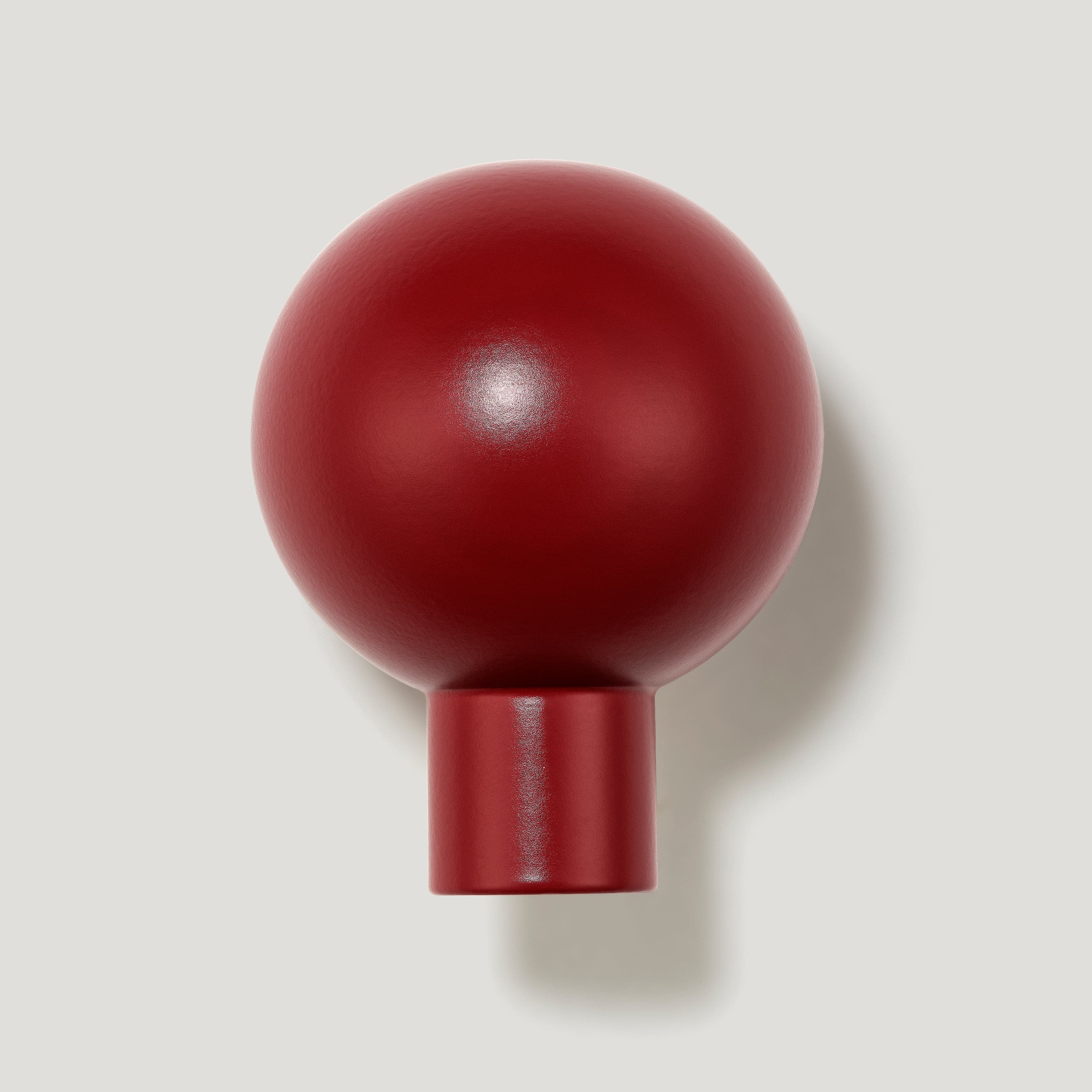 BOBBIN Ball Cabinet Knob - Burgundy - Image 3