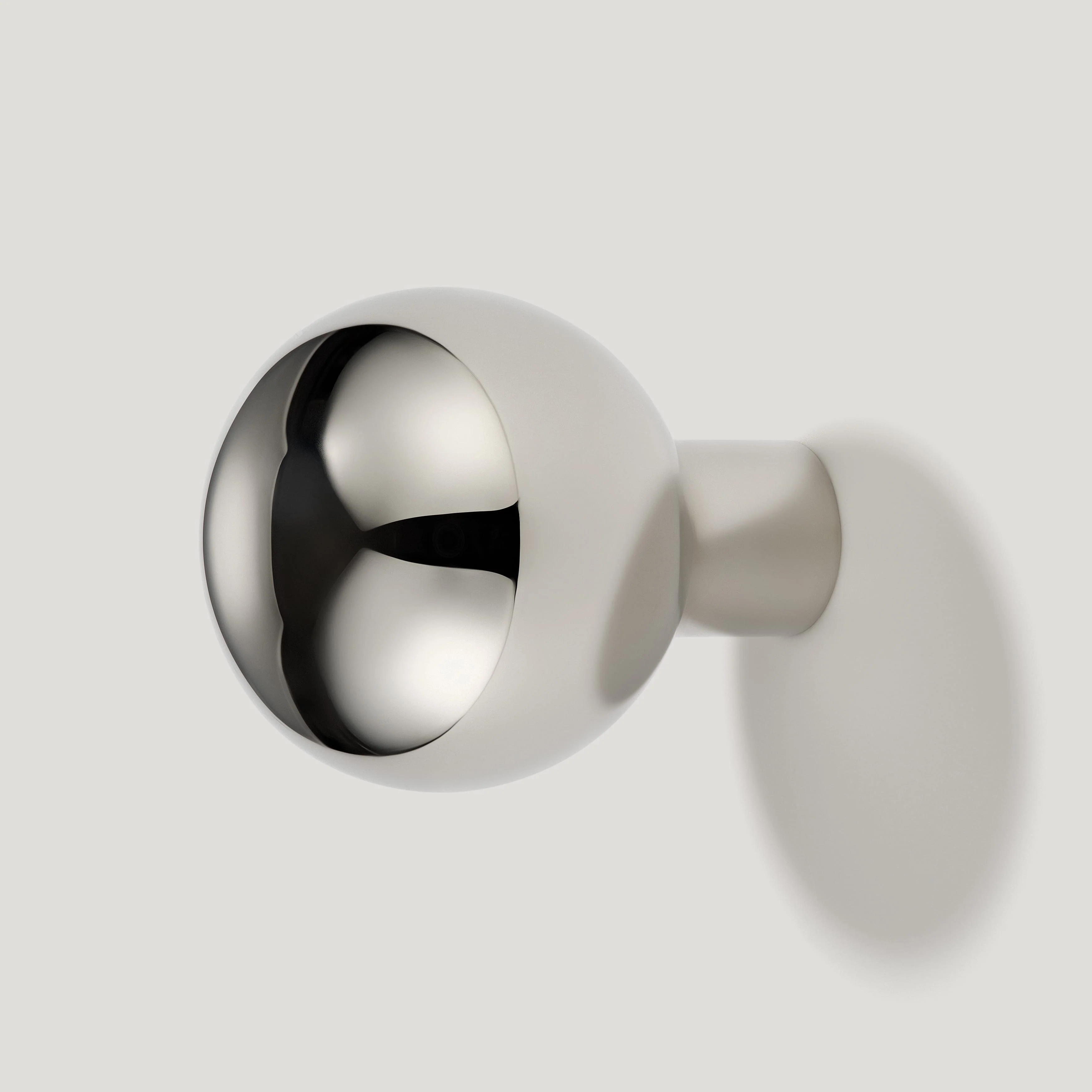 BOBBIN Single Fixing Hook - Polished Nickel