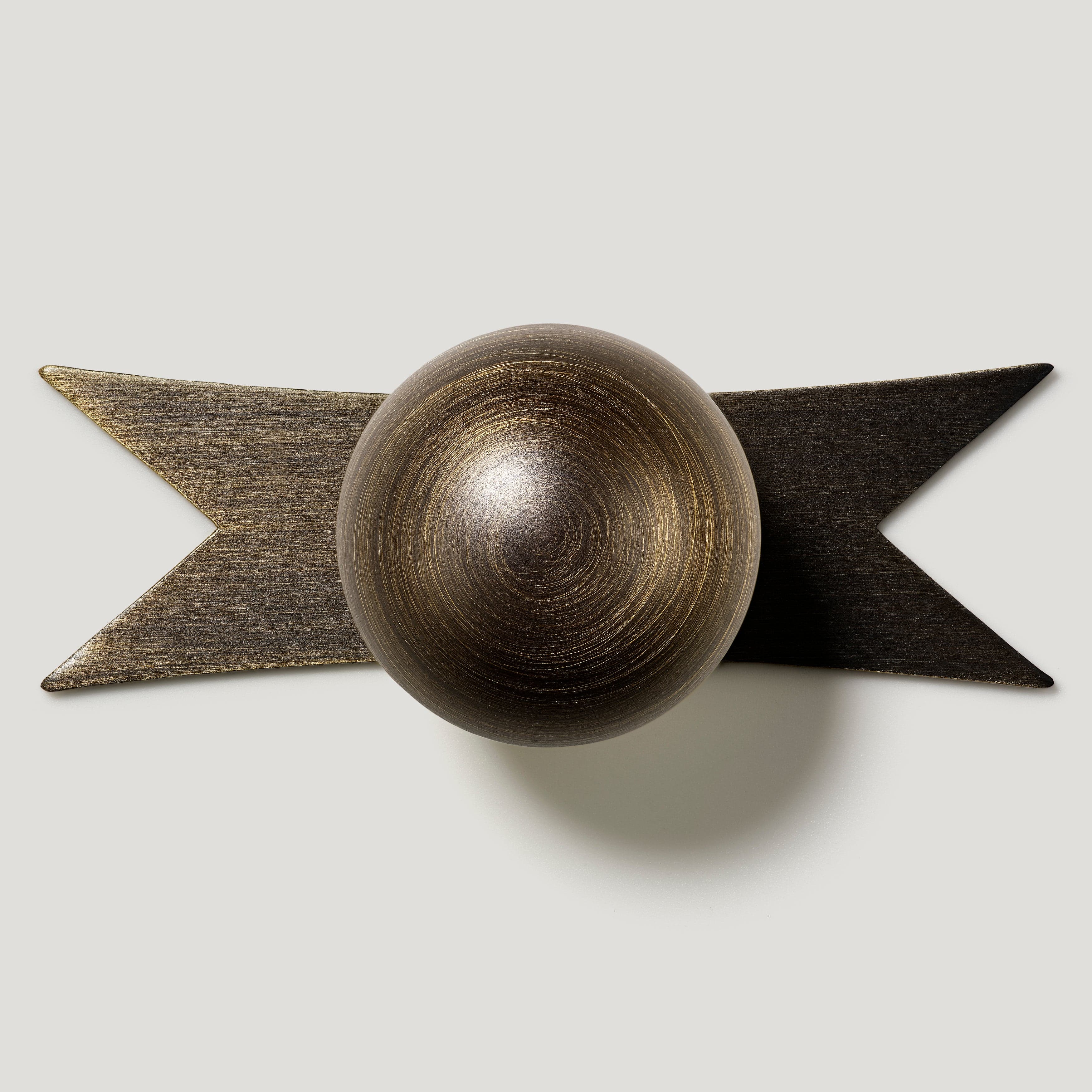 ELIZA Ribbon Knob Backplate - Antique Brass