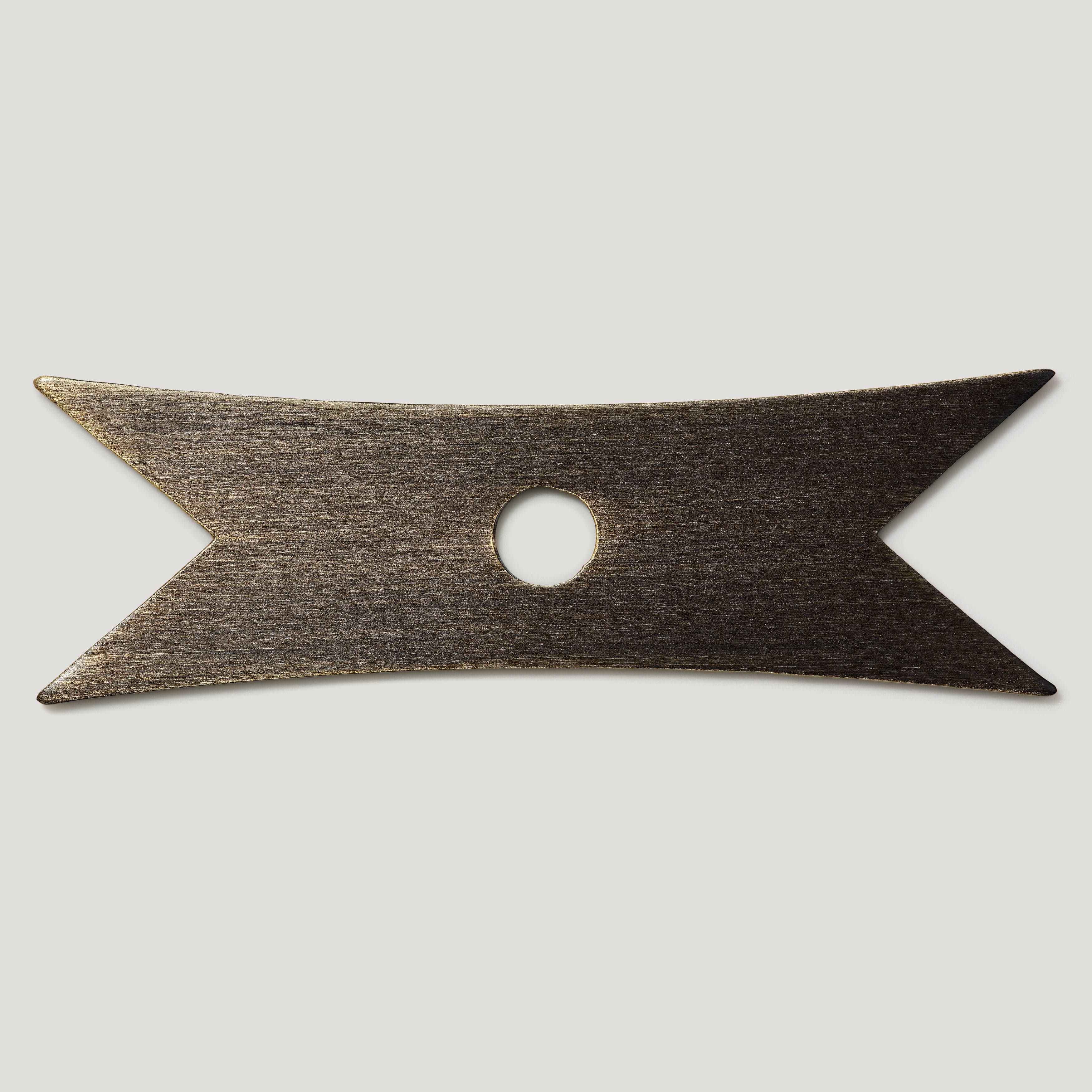 ELIZA Ribbon Knob Backplate - Antique Brass - Image 2
