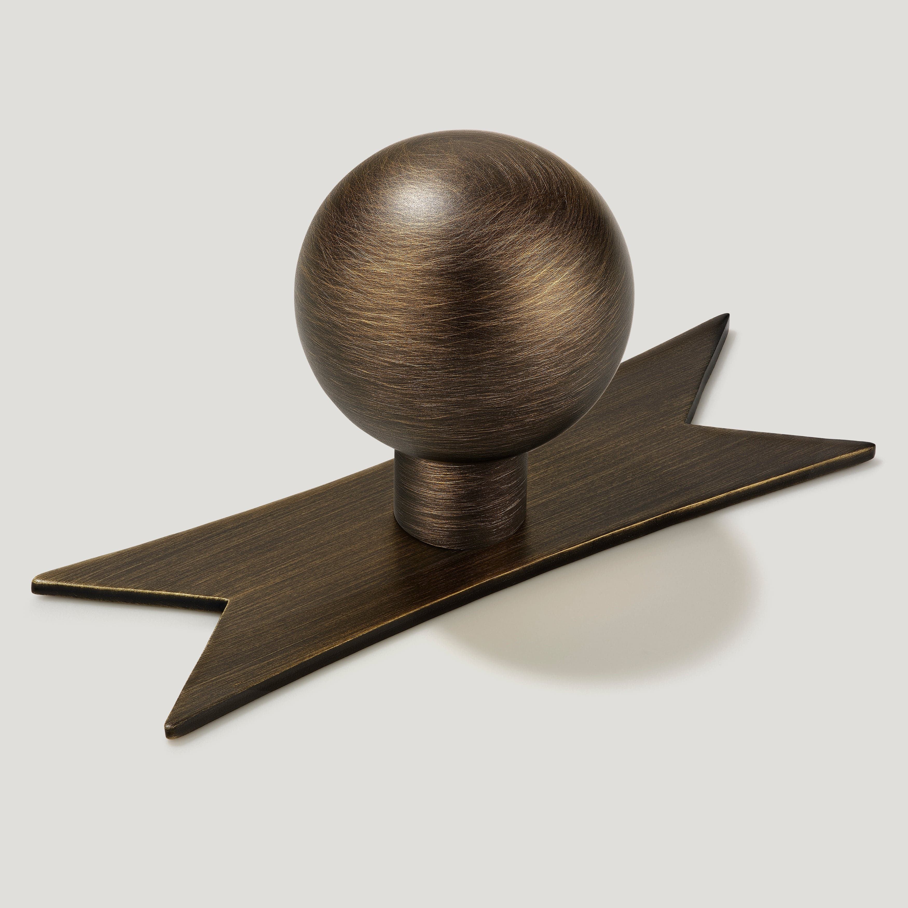 ELIZA Ribbon Knob Backplate - Antique Brass - Image 4