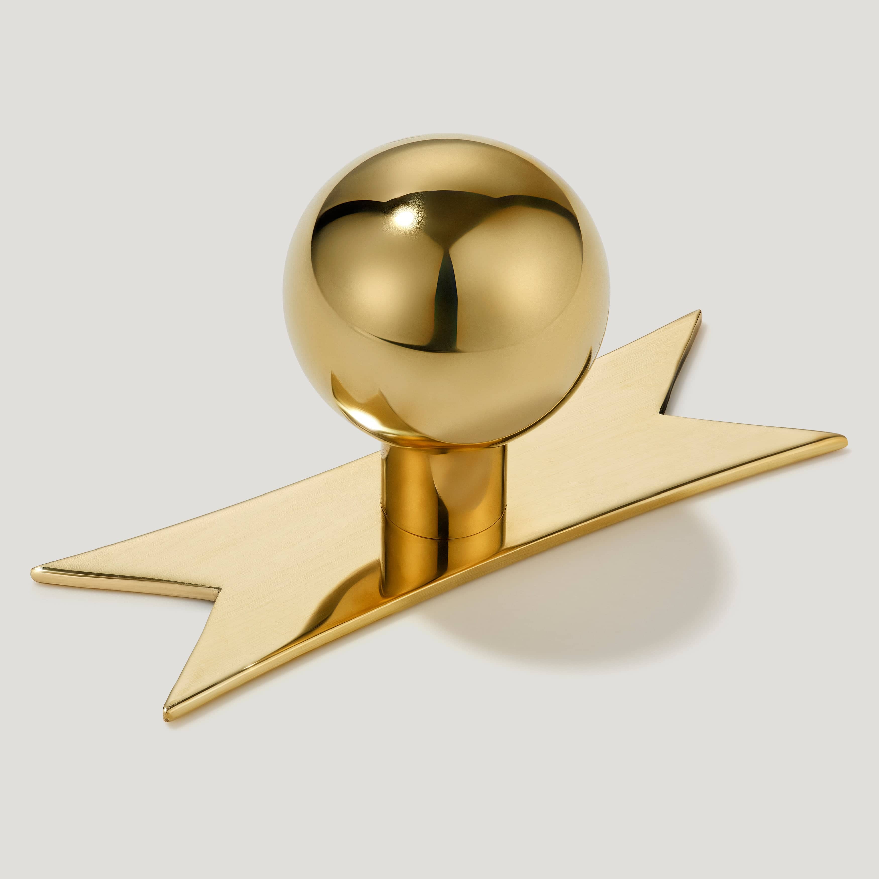 ELIZA Ribbon Knob Backplate - Unlacquered Brass - Image 4