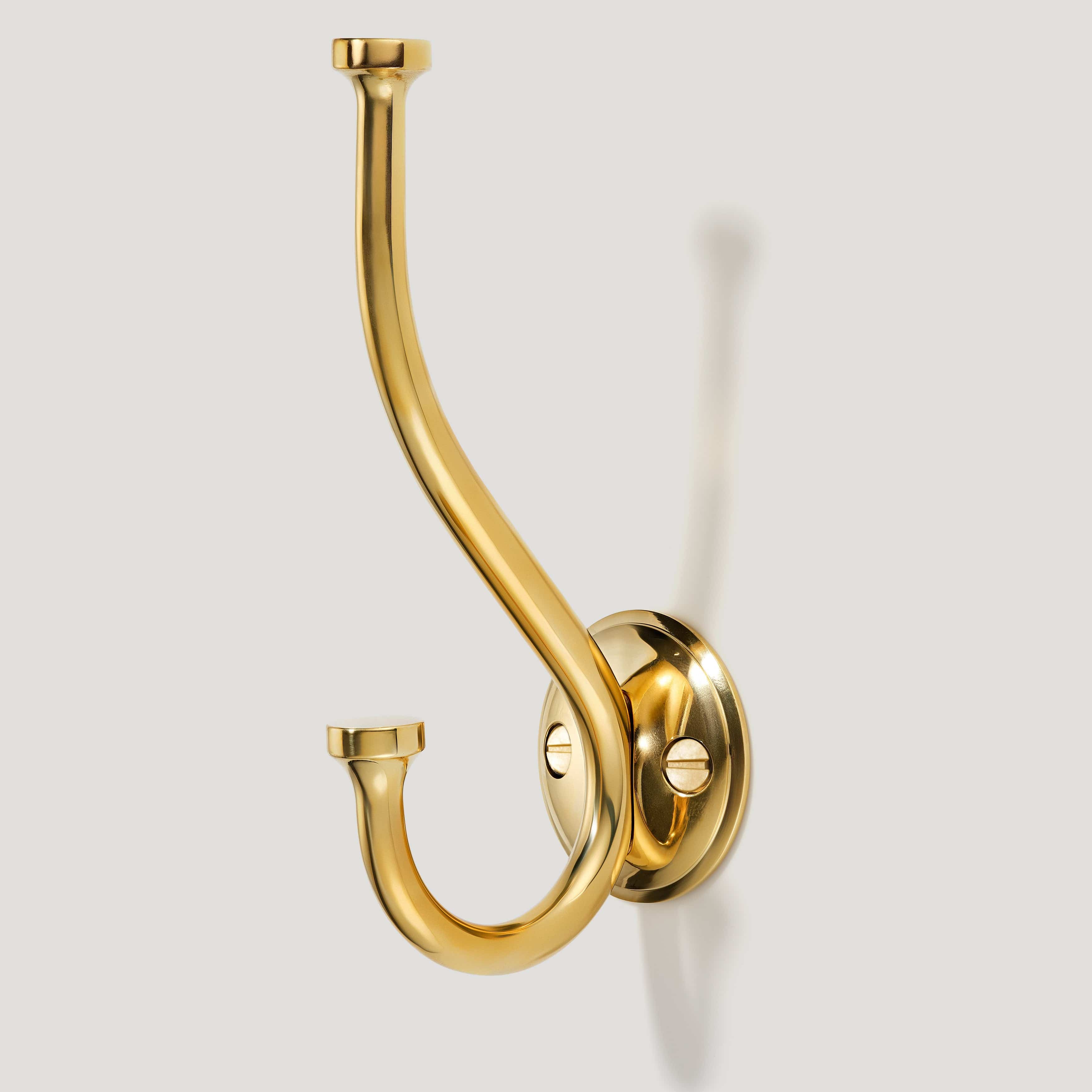 GRAYSON Double Hook - Unlacquered Brass