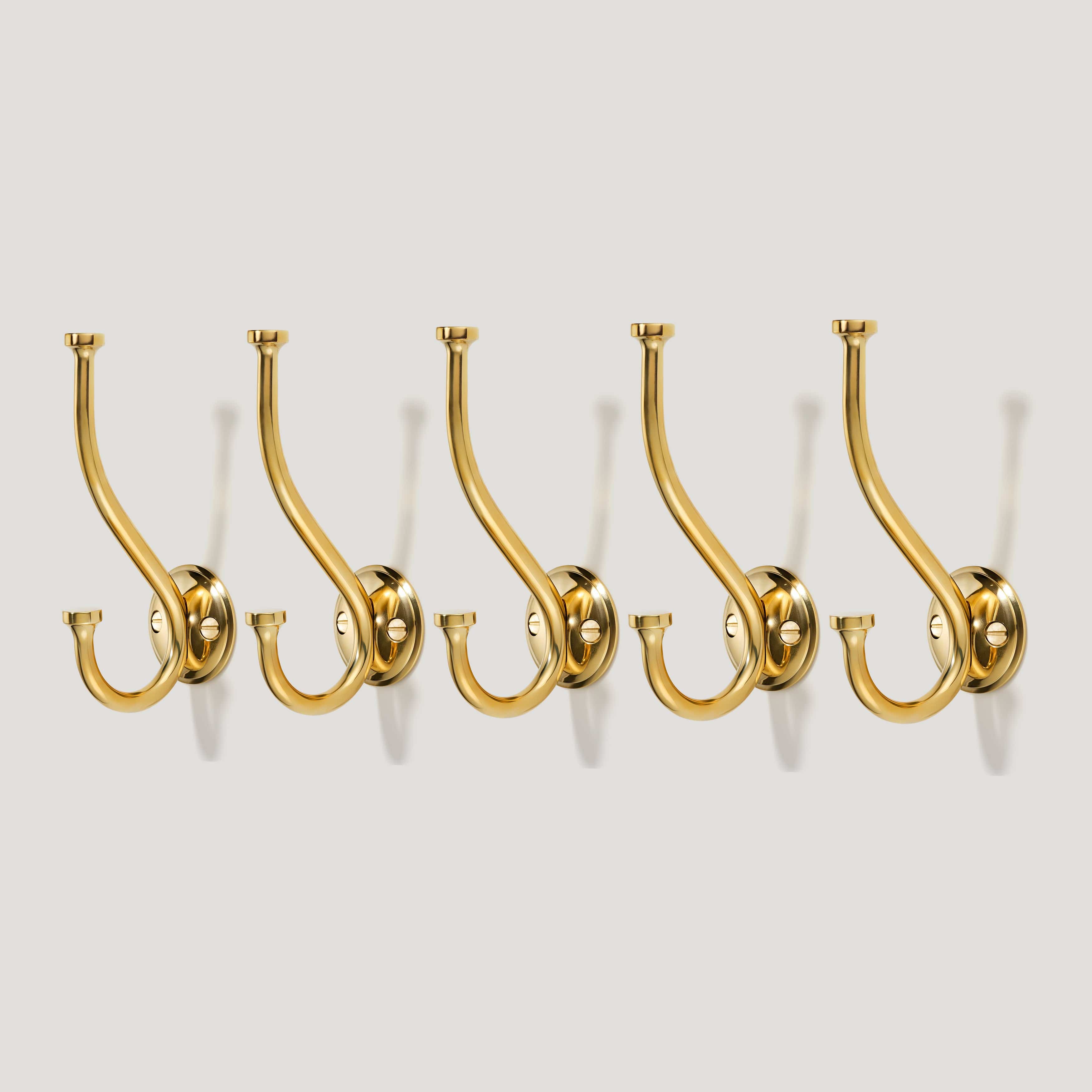 GRAYSON Double Hook - Unlacquered Brass - Image 4