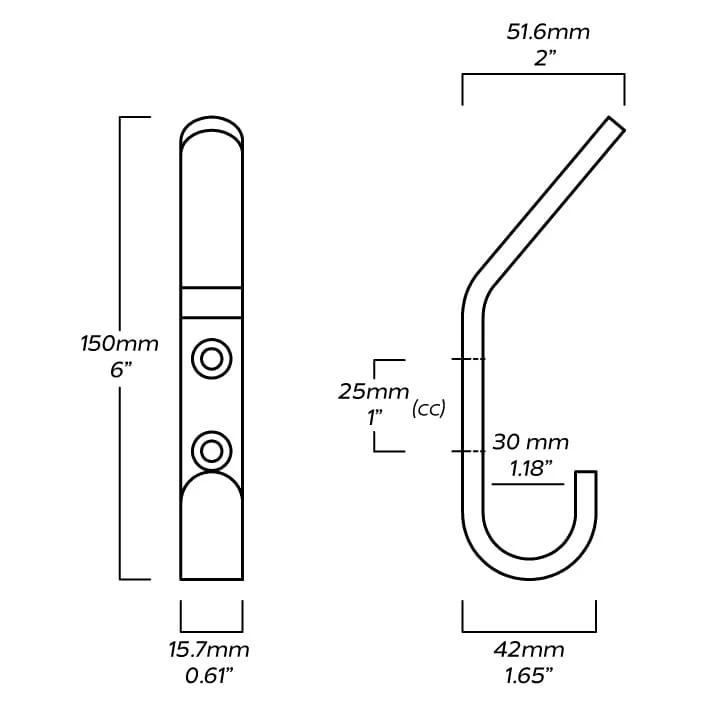 HOFFMAN 6" Hook - Black - Image 5