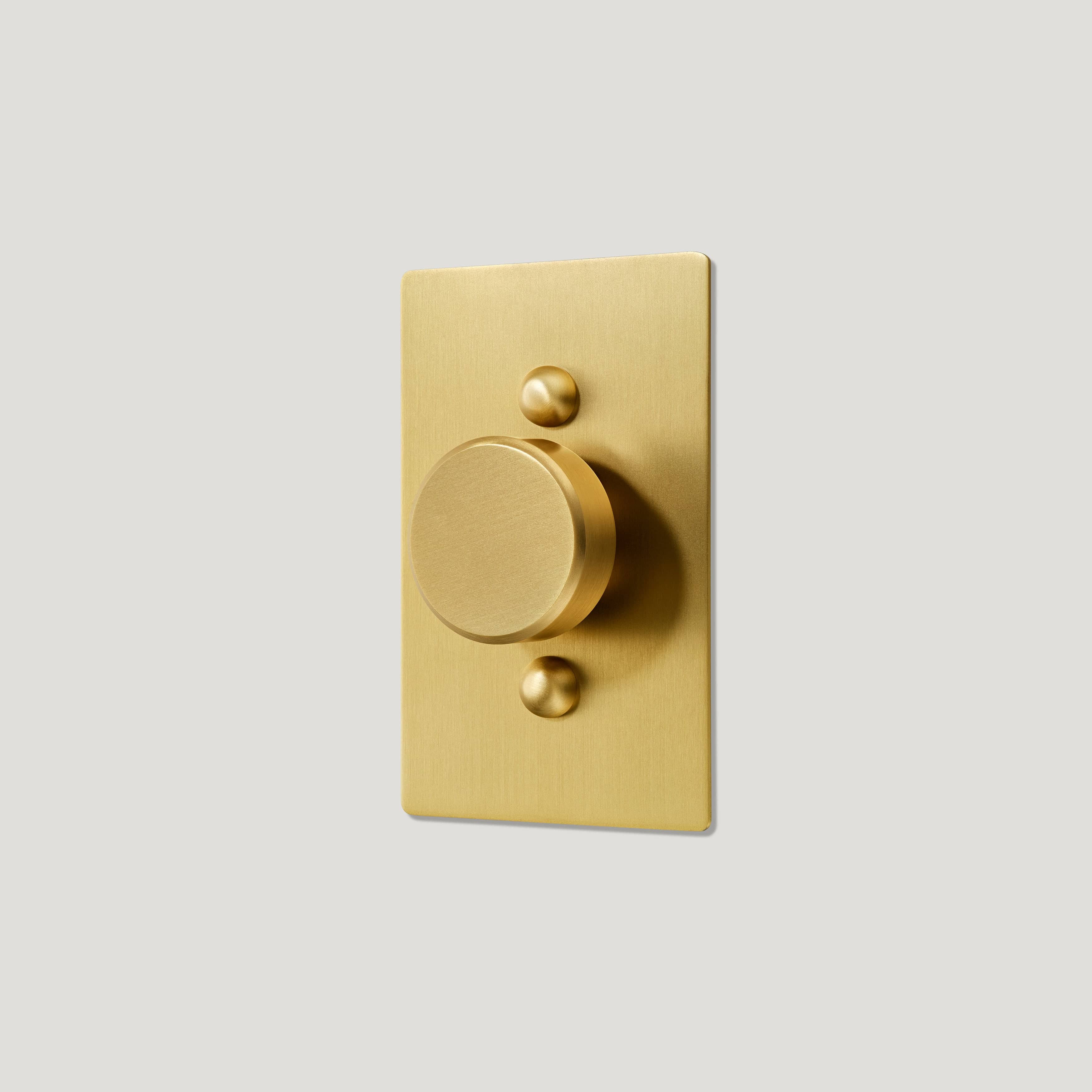 JASPER 1G Dimmer Light Switch - Brass - Image 3