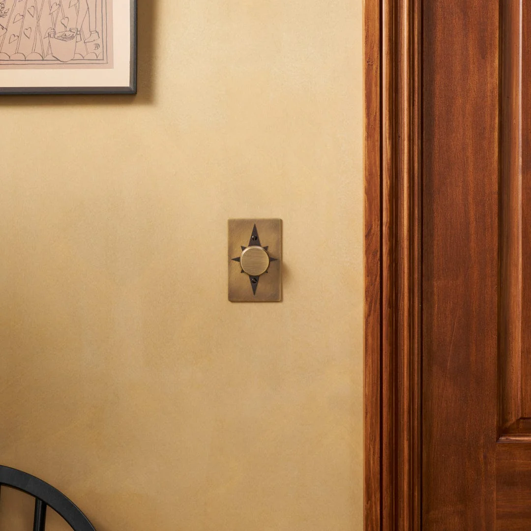 JASPER 1G Star Dimmer Light Switch - Antique Brass / Blackened Bronze - Image 2