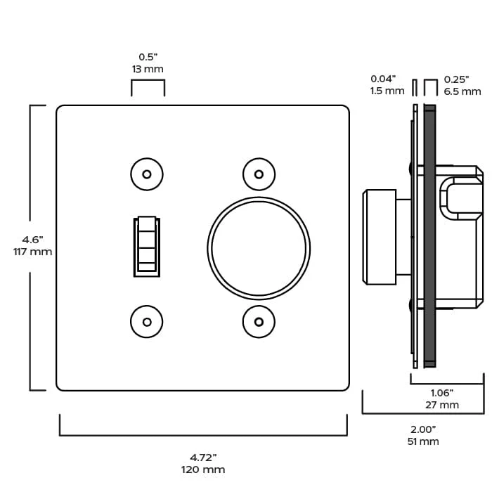 JASPER 2G Toggle Light Switch & Dimmer - Brass - Image 3