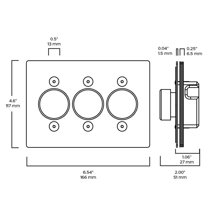 JASPER 3G Dimmer Light Switch - Polished Nickel - Image 4