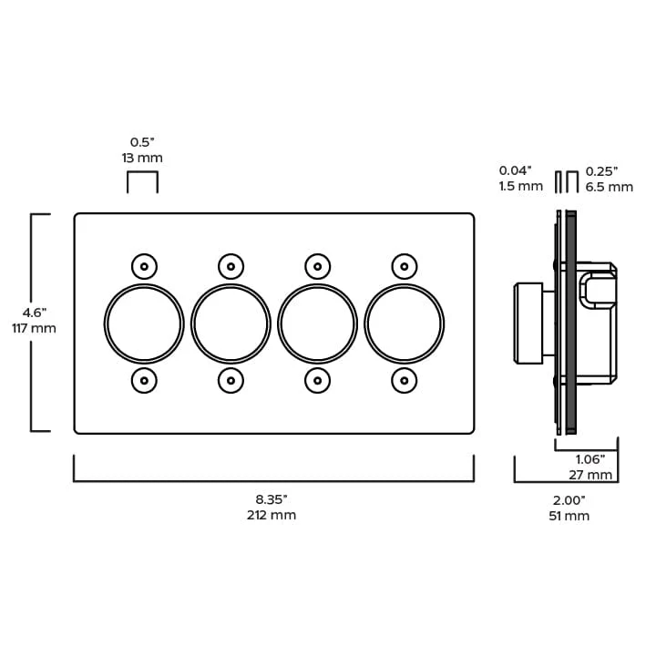 JASPER 4G Dimmer Light Switch - Brass - Image 4