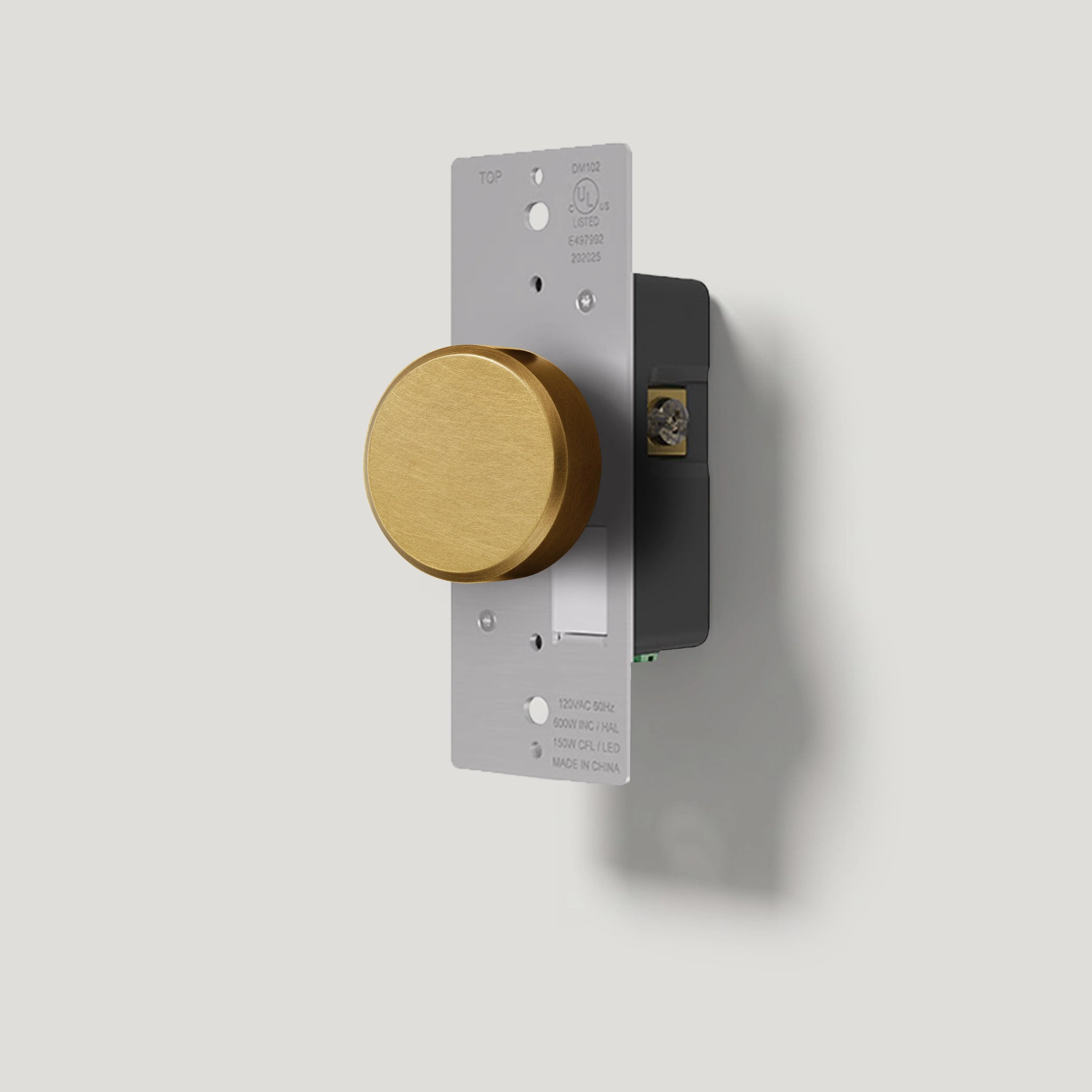 JASPER Dimmer Switch Module - Heirloom Brass Detail