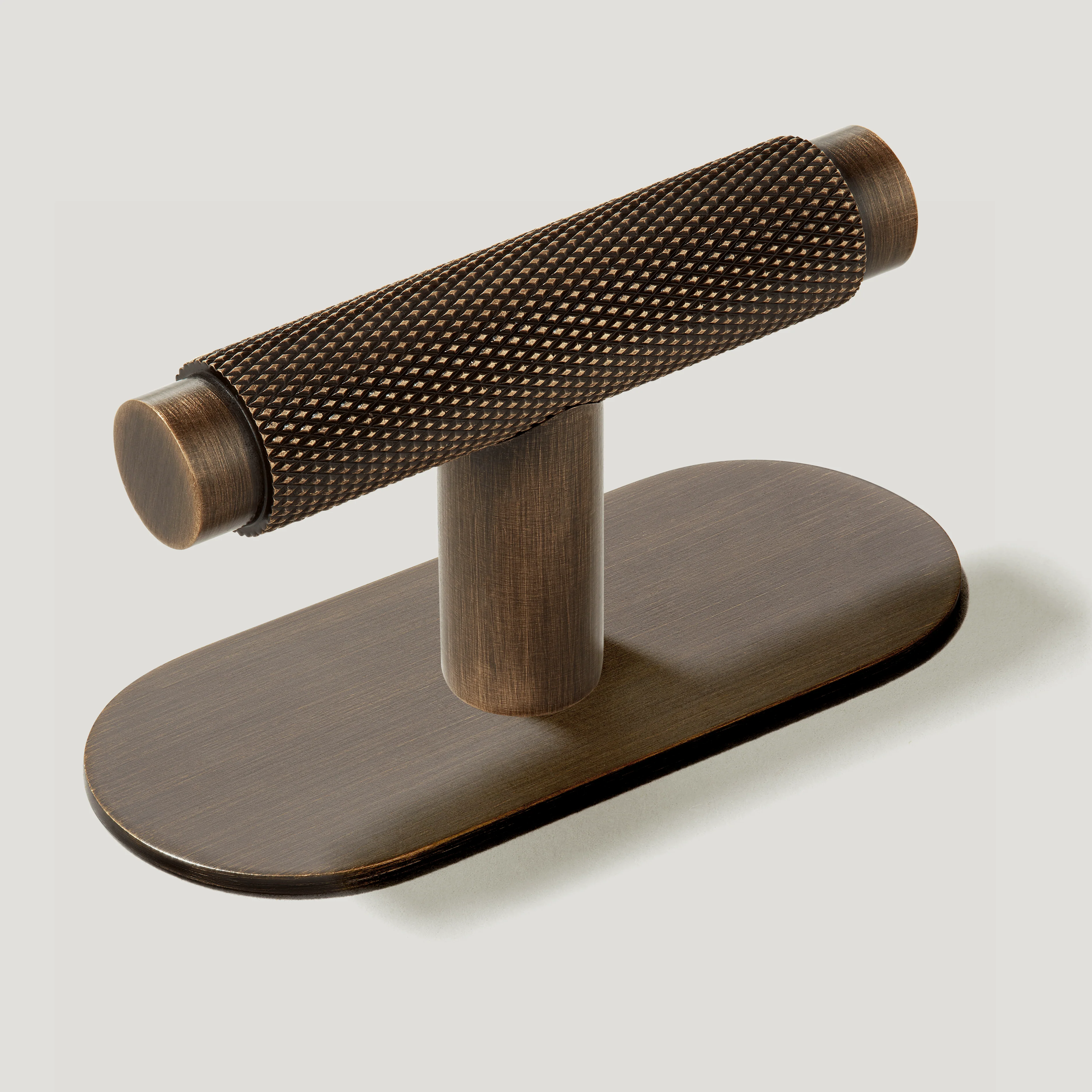 KEPLER Knurled Single T Pull - Antique Brass - Image 7