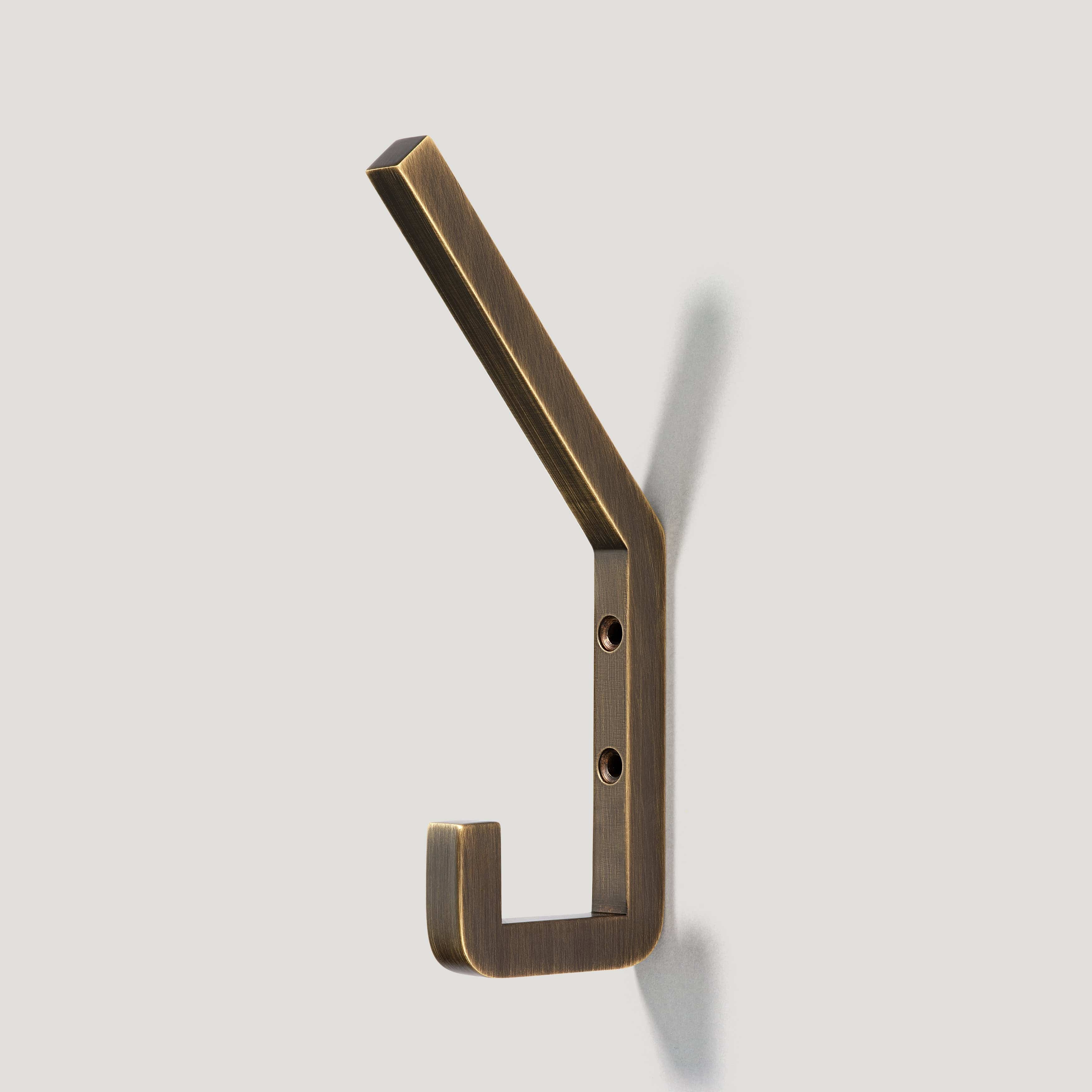 LEVI Square Wall Hook - Antique Brass