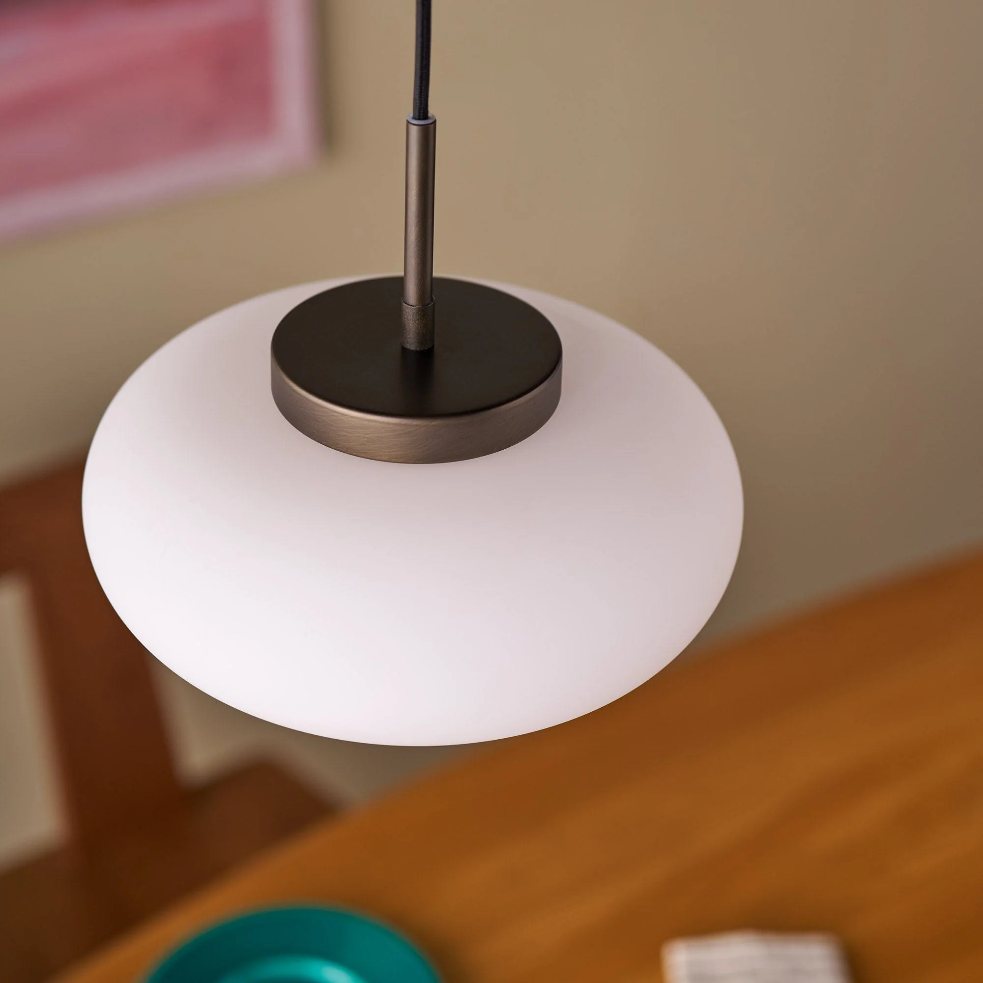 MARIN Glass Pendant Light - Antique Brass - Image 3