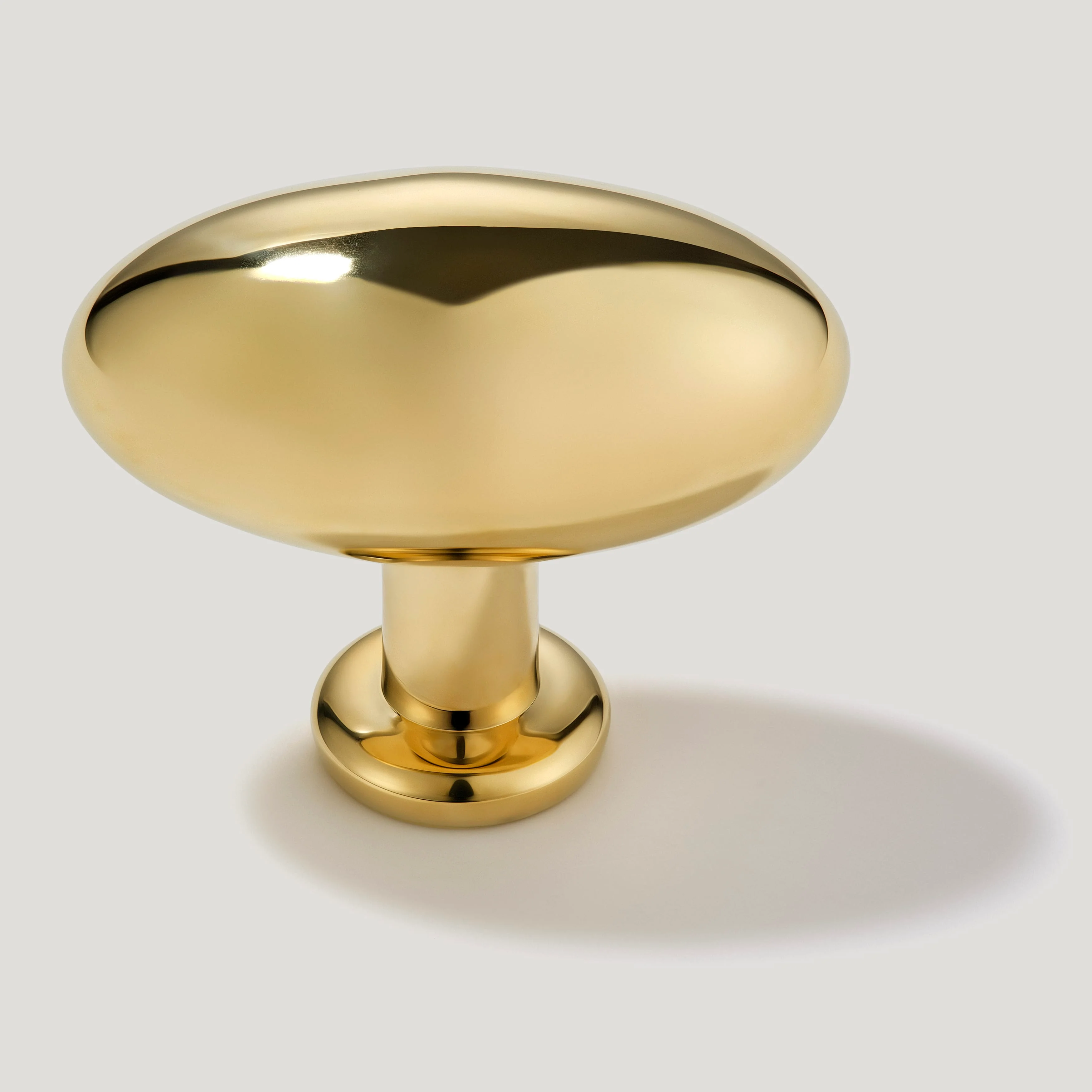PEYTON Oval Cabinet Knob - Unlacquered Brass - Image 3