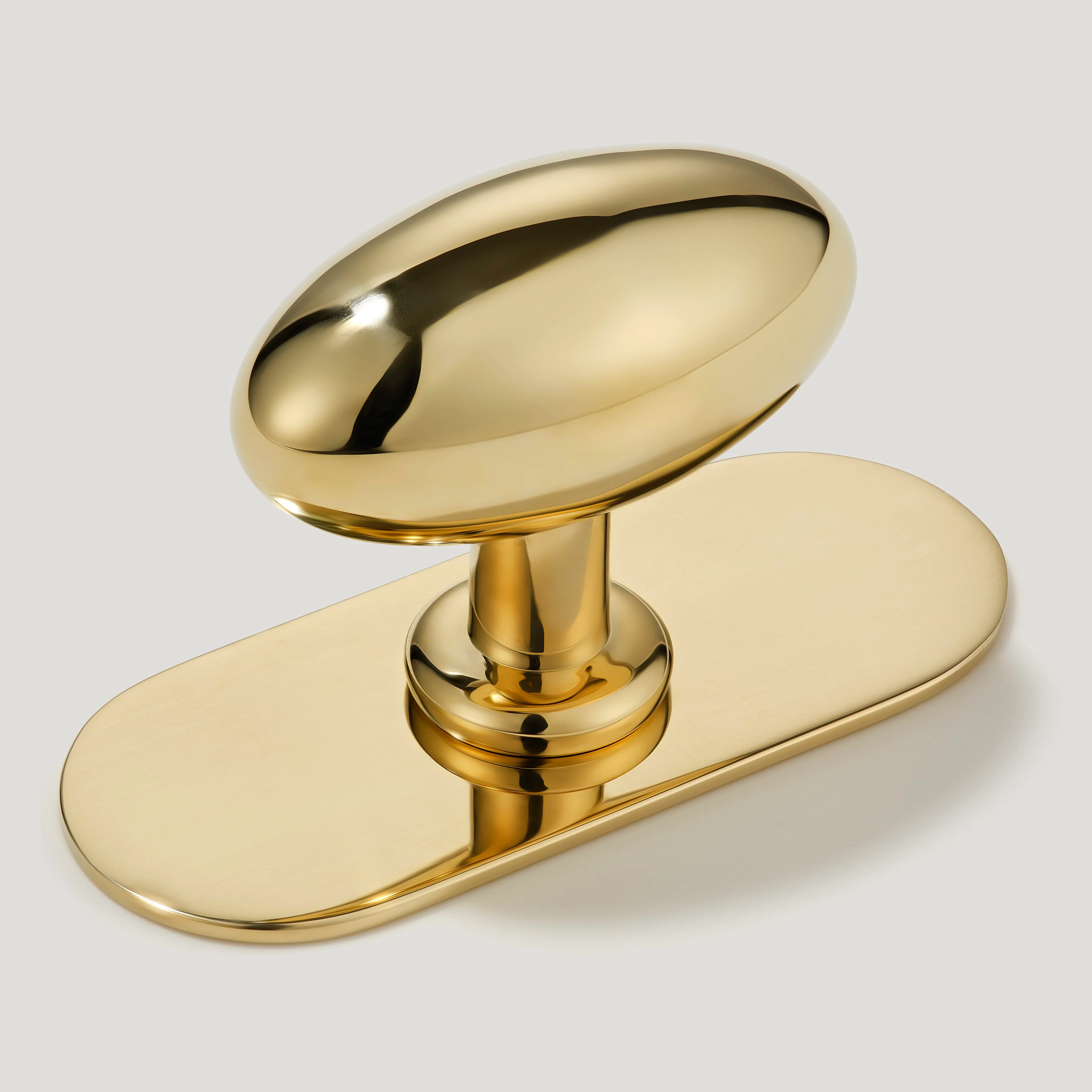 PEYTON Oval Cabinet Knob - Unlacquered Brass - Image 5