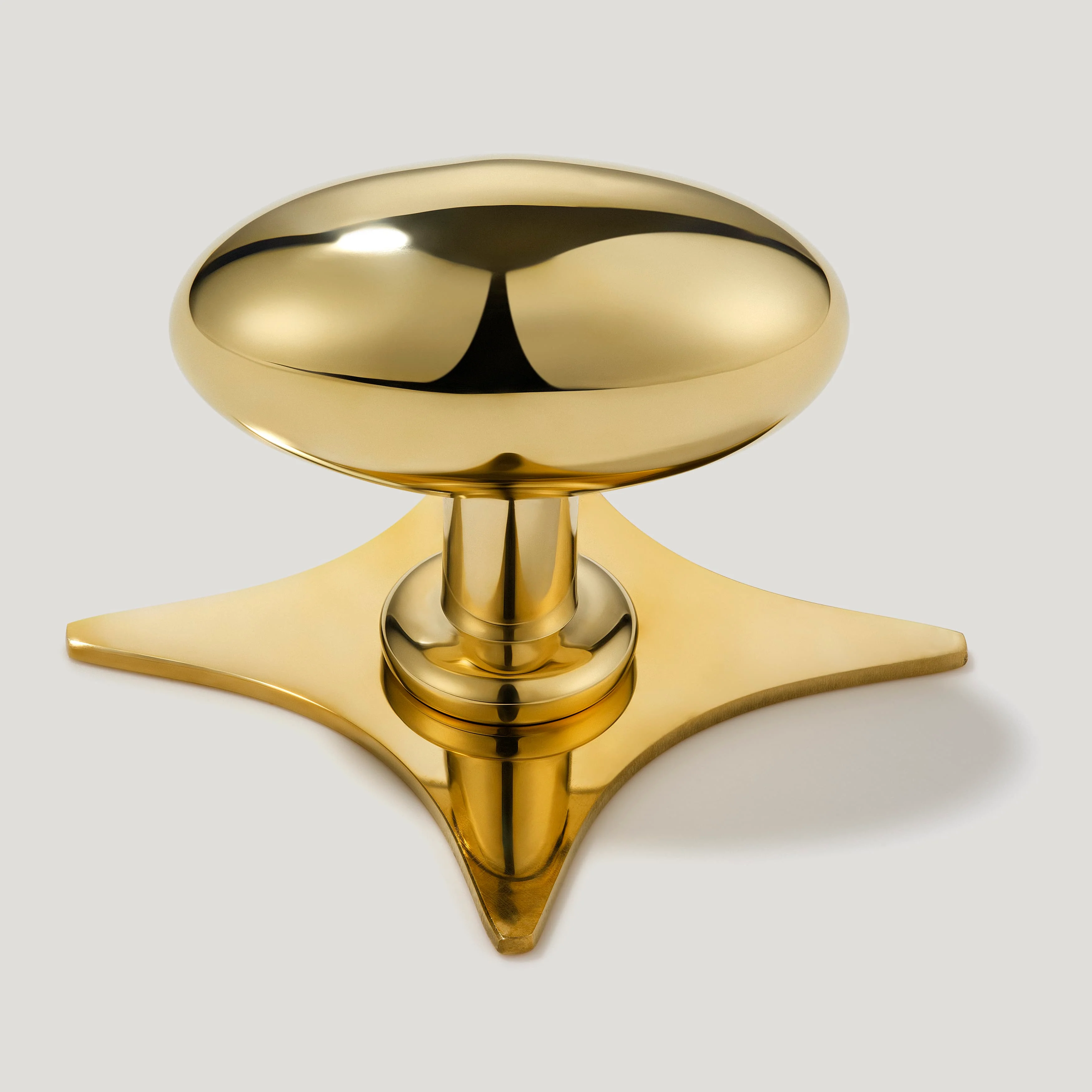 PEYTON Oval Cabinet Knob - Unlacquered Brass - Image 6
