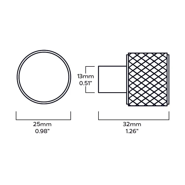 REVILL Knurled Cabinet Knob - Stainless Steel - Image 5