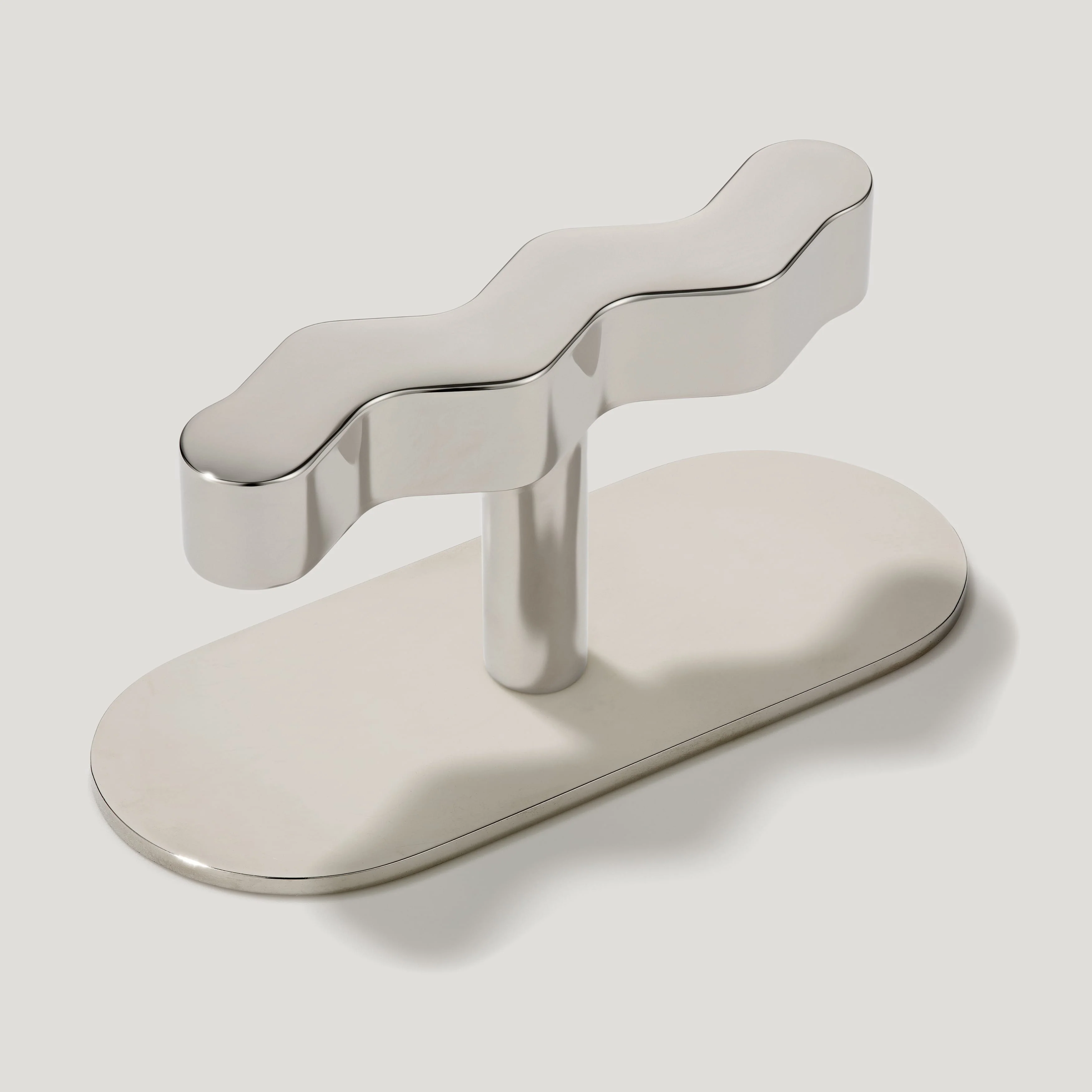 SQUIGGLE Single T Pull - Polished Nickel - Image 3
