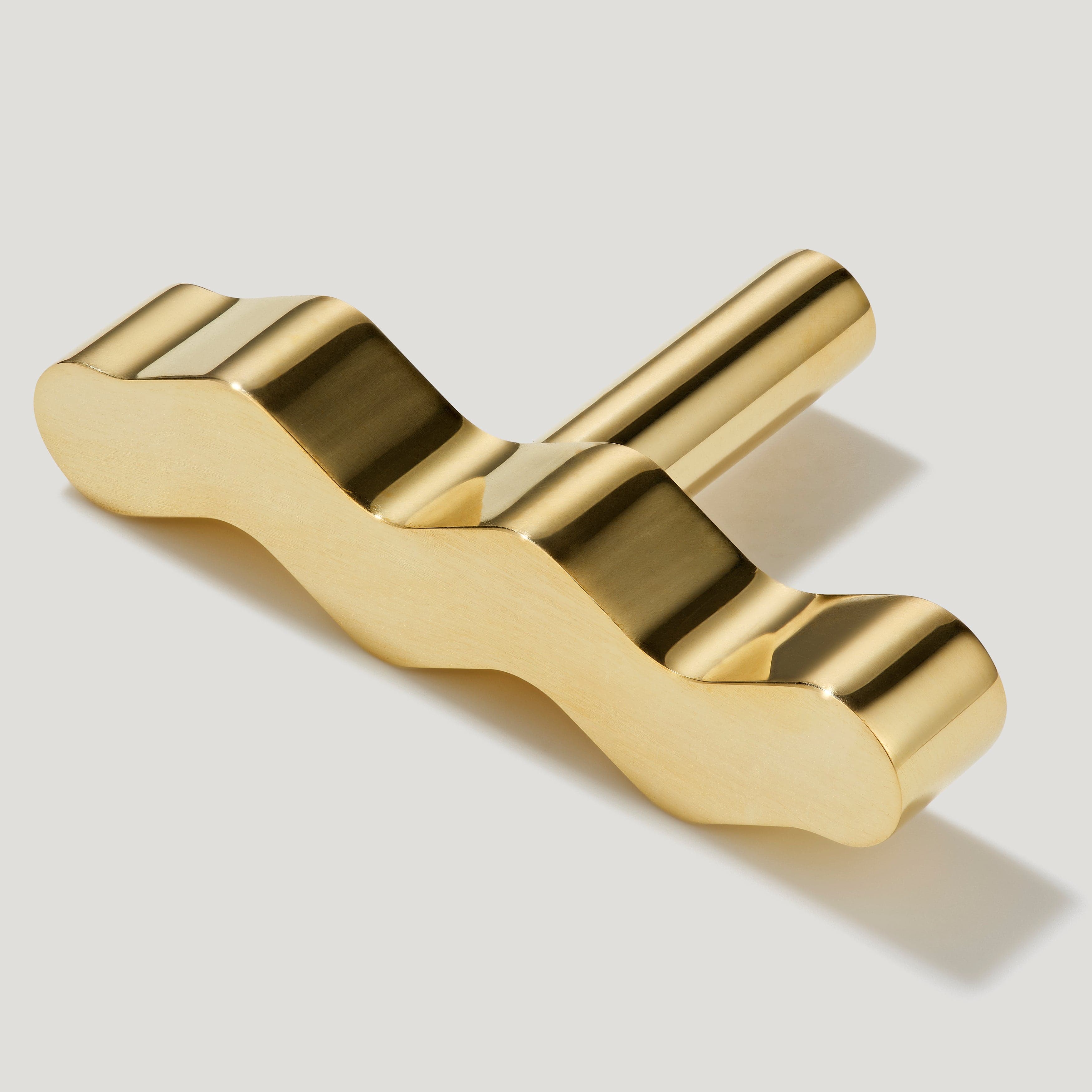 SQUIGGLE Single T Pull - Unlacquered Brass - Image 2